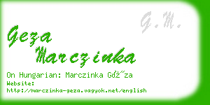 geza marczinka business card